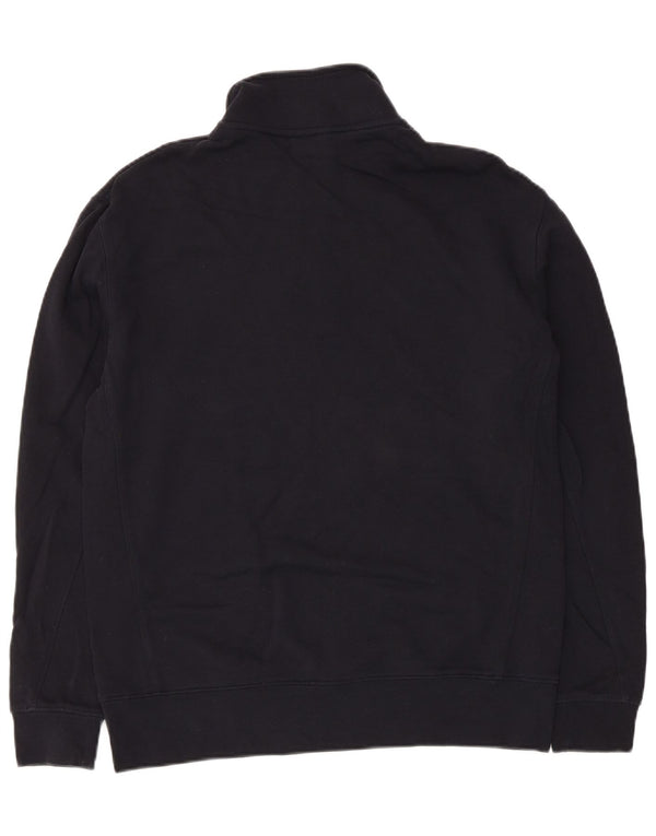 Zara Sweatshirt med lynlås til kvinder DK 14 Mellem marineblå bomuld