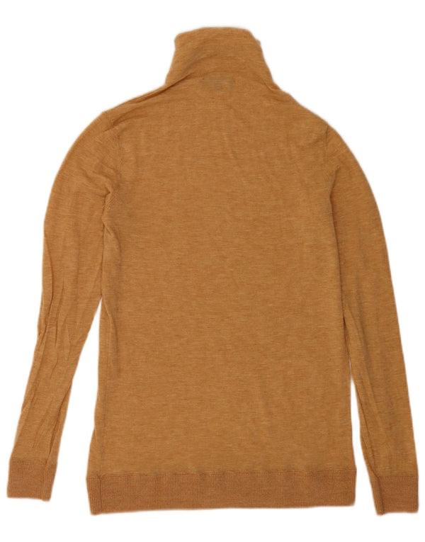 Tommy Hilfiger Dame Turtle Neck Jumper Sweater UK 12 Medium Beige Flecked