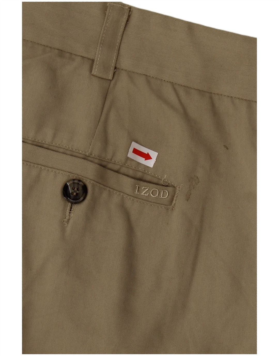 IZOD Herre Pegged Chino Shorts W42 2XL Khaki Polyester