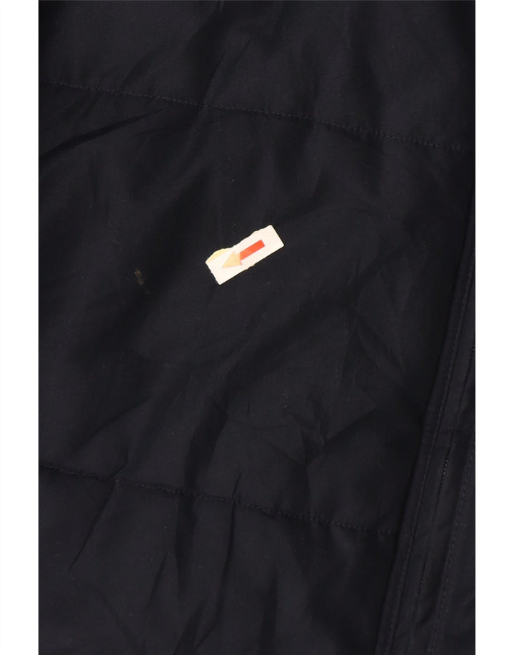 Adidas Herre hættepolstret jakke UK 38 Medium Navy Blue Polyester