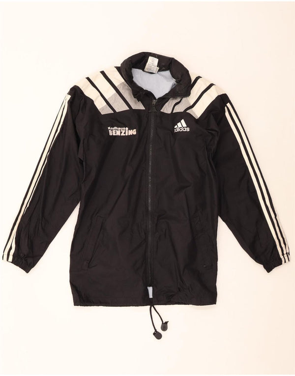 Adidas Drenge Grafisk Regnjakke med Hætte 15-16 år Sort Colourblock Nylon