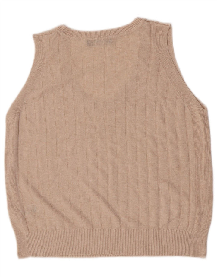 Marks & Spencer Damevest Tank Top UK 12 Medium Beige Viscose