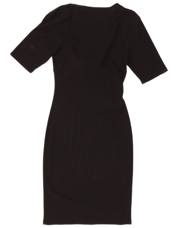 Ungaro Womens Bodycon Dress UK 10 Small Black