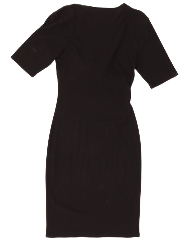 Ungaro Womens Bodycon Dress UK 10 Small Black