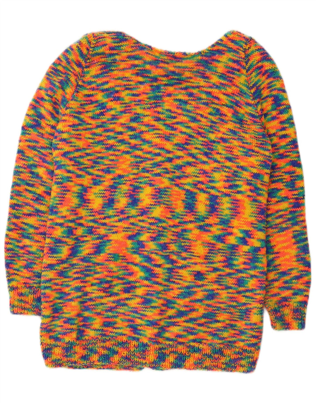 VINTAGE Dame Cardigan Sweater UK 16 Large Multicolored Flecked