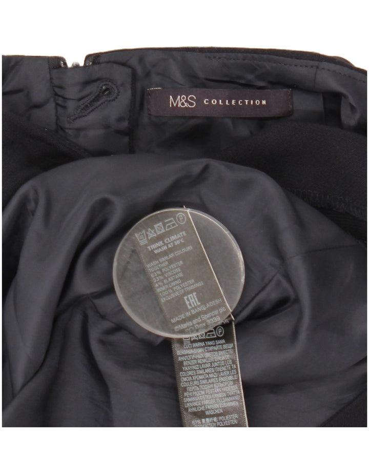 Marks & Spencer Dame Mini-nederdel UK 10 Small W29 Navy Blue Polyester