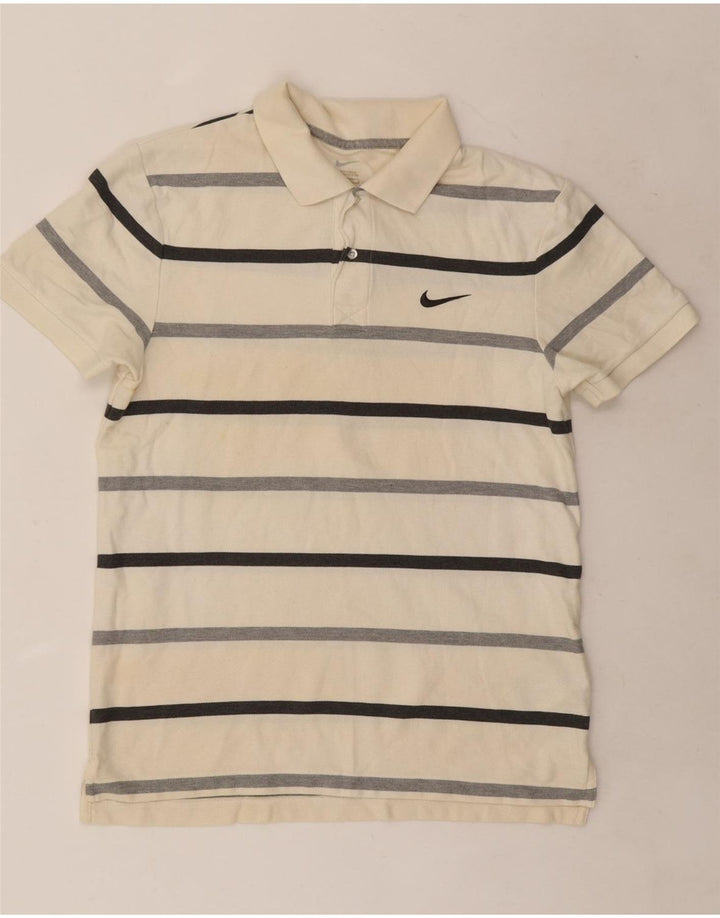 Nike poloshirt til mænd mellem hvid stribet bomuld