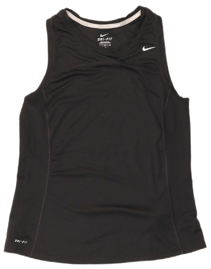 Nike Dame Dri Fit Vest Top UK 12 Medium Sort Polyester