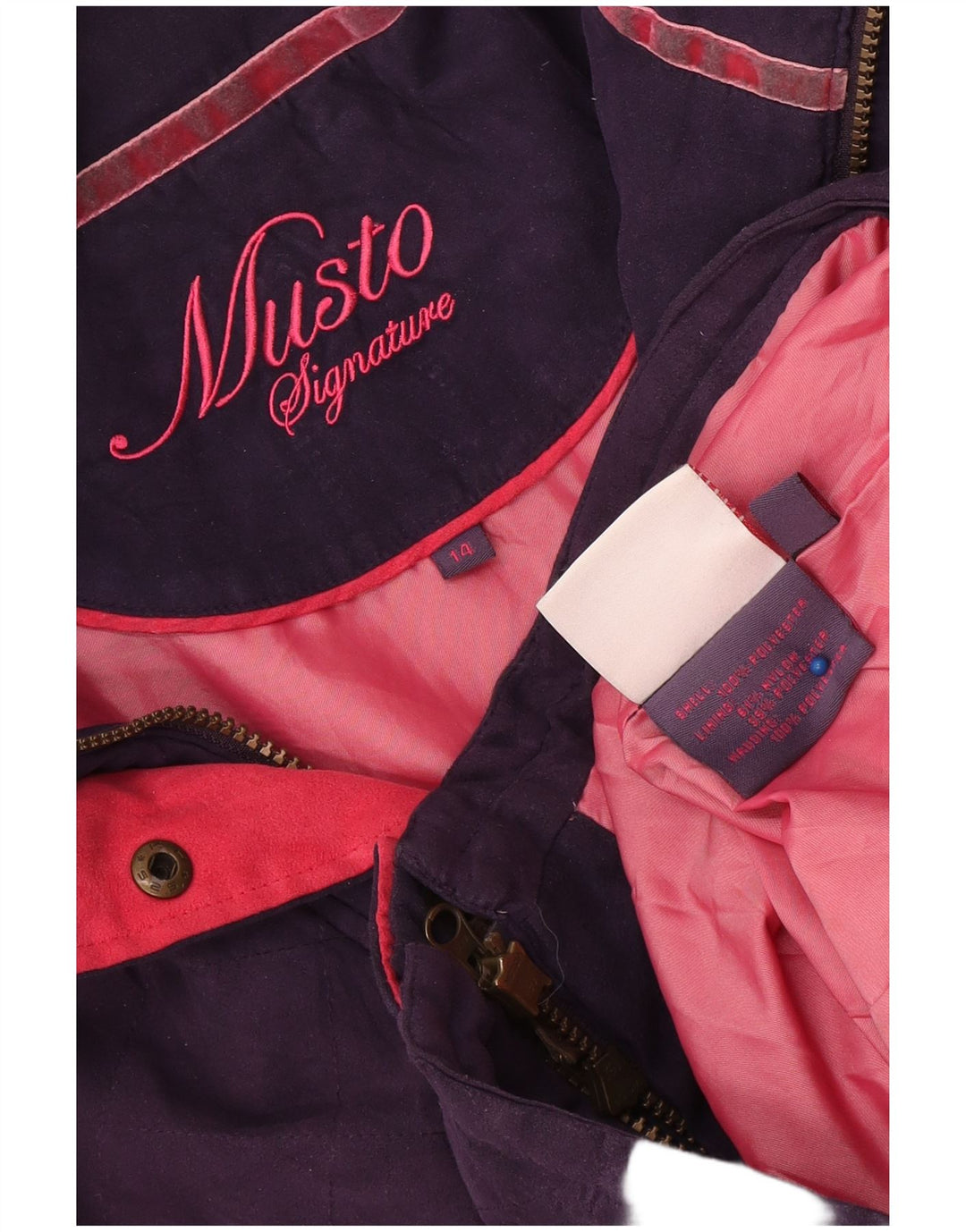 Musto Womens Signature Quiltet jakke UK 14 Large Purple Polyester