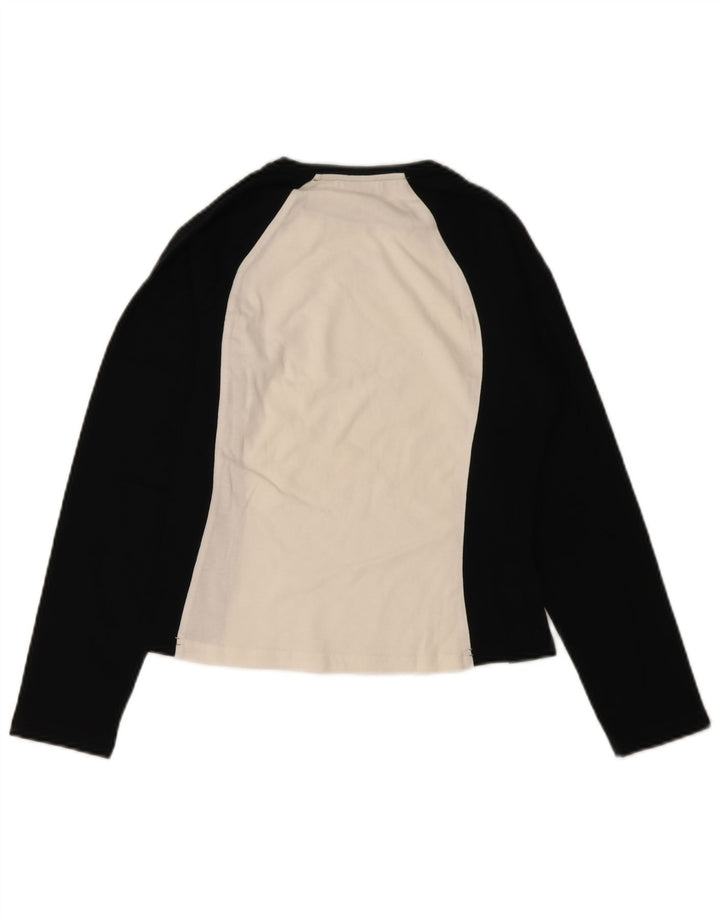 FILA Crop Top Langærmet IT 40/42 Small Black Colourblock Bomuld