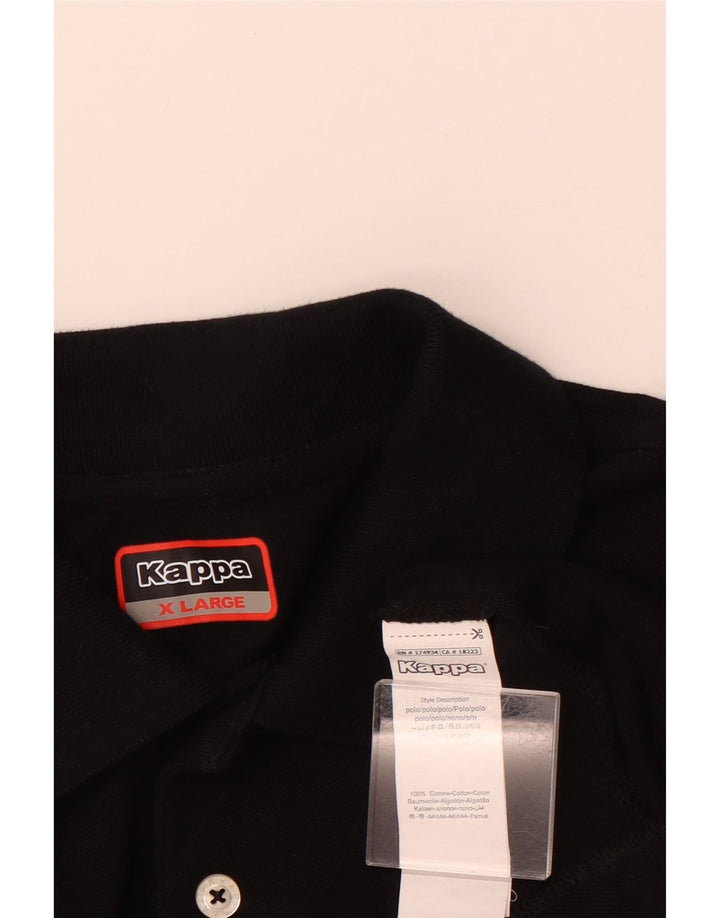 KAPPA Poloshirt til mænd XL Sort bomuld
