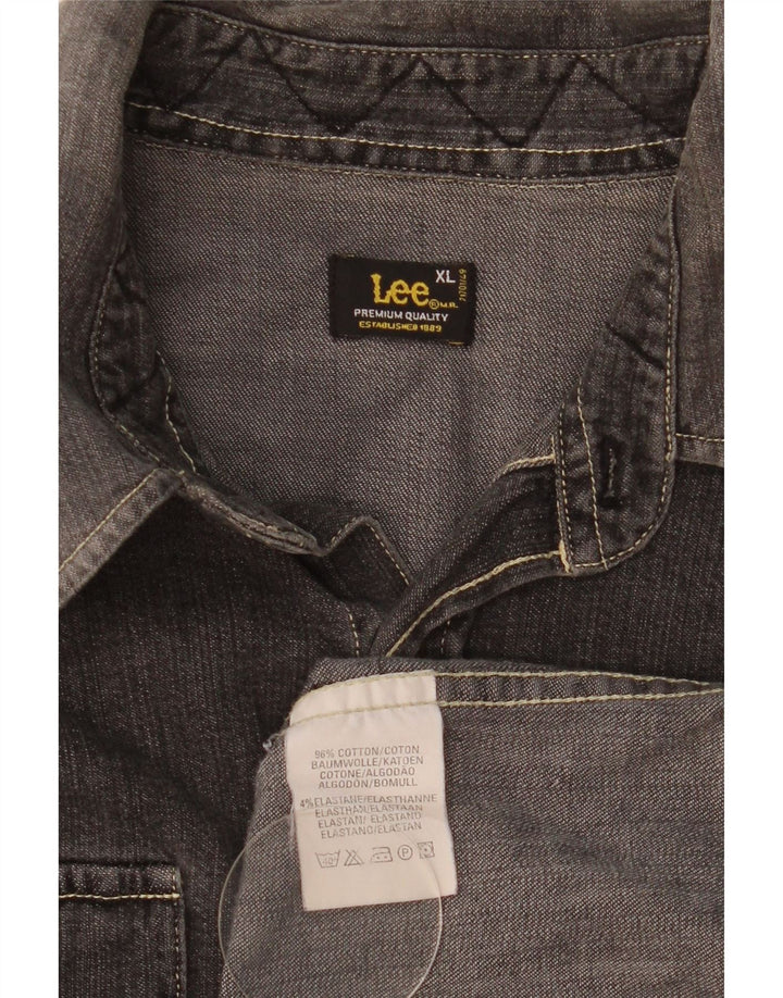 Lee Herre Denim Shirt XL Grå Bomuld