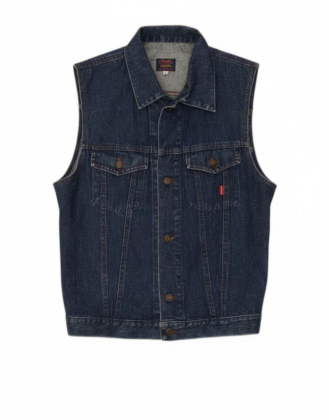 Carrera Herre Denim Gilet UK 40 Large Navy Blue