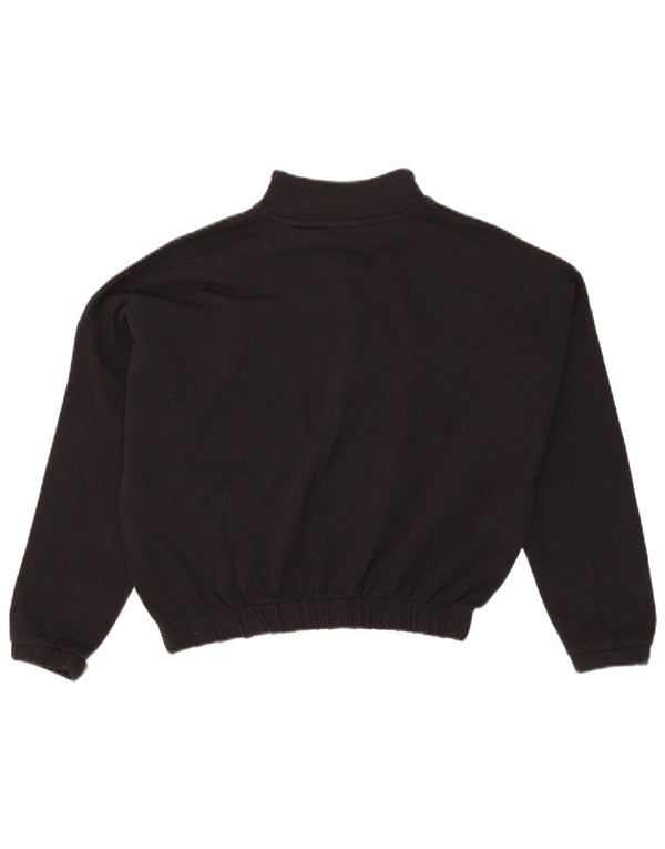 Kappa Dame Oversized Grafisk Sweatshirt Jumper UK 10 Lille Sort