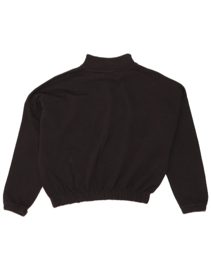 Kappa Dame Oversized Grafisk Sweatshirt Jumper UK 10 Lille Sort