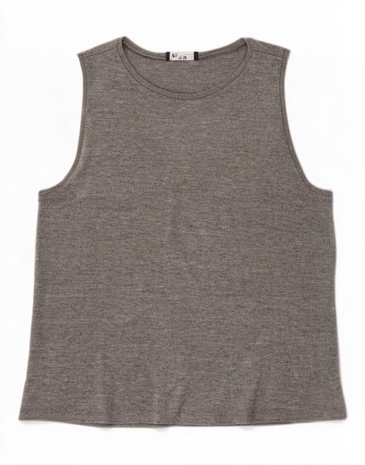 Zara Damevest Top UK 18 XL Grå Viscose