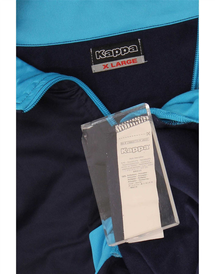 Kappa træningsdragt topjakke til kvinder UK 18 XL Marineblå Colourblock Polyester