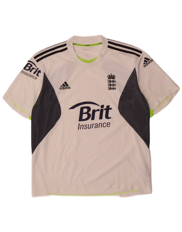 Adidas Herre Climacool Grafisk T-Shirt Top UK 42/44 Stor hvid Colourblock