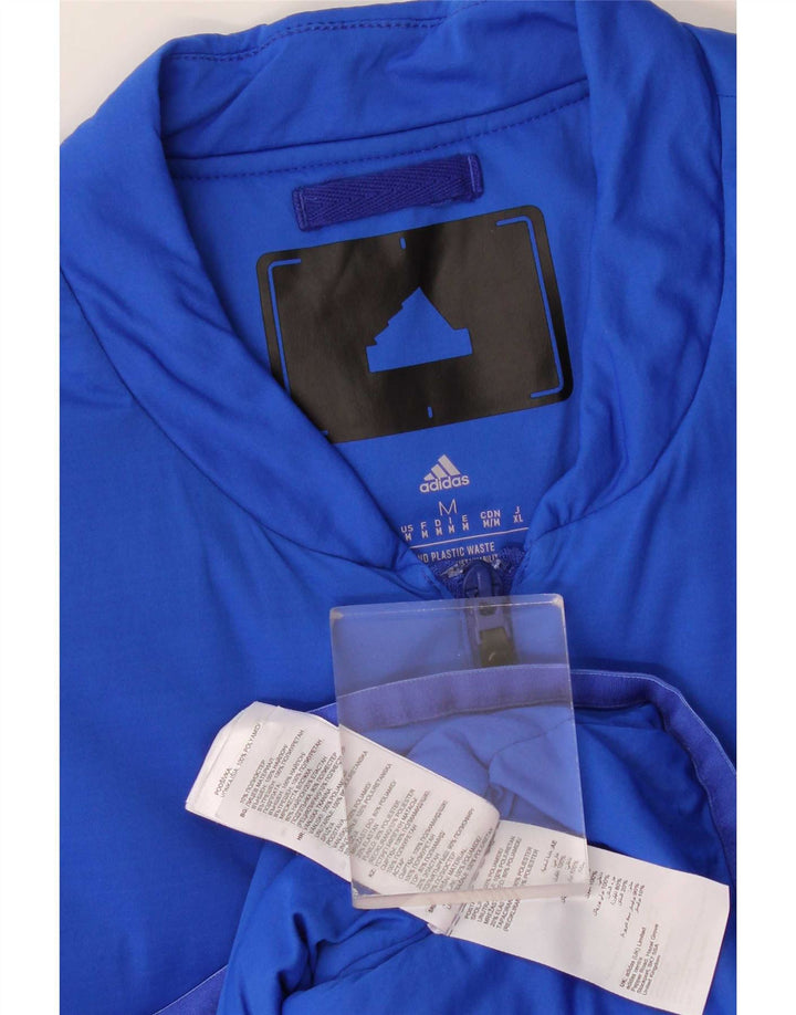 Adidas Herre Gilet UK 38 Medium Blue Colourblock Polyamid