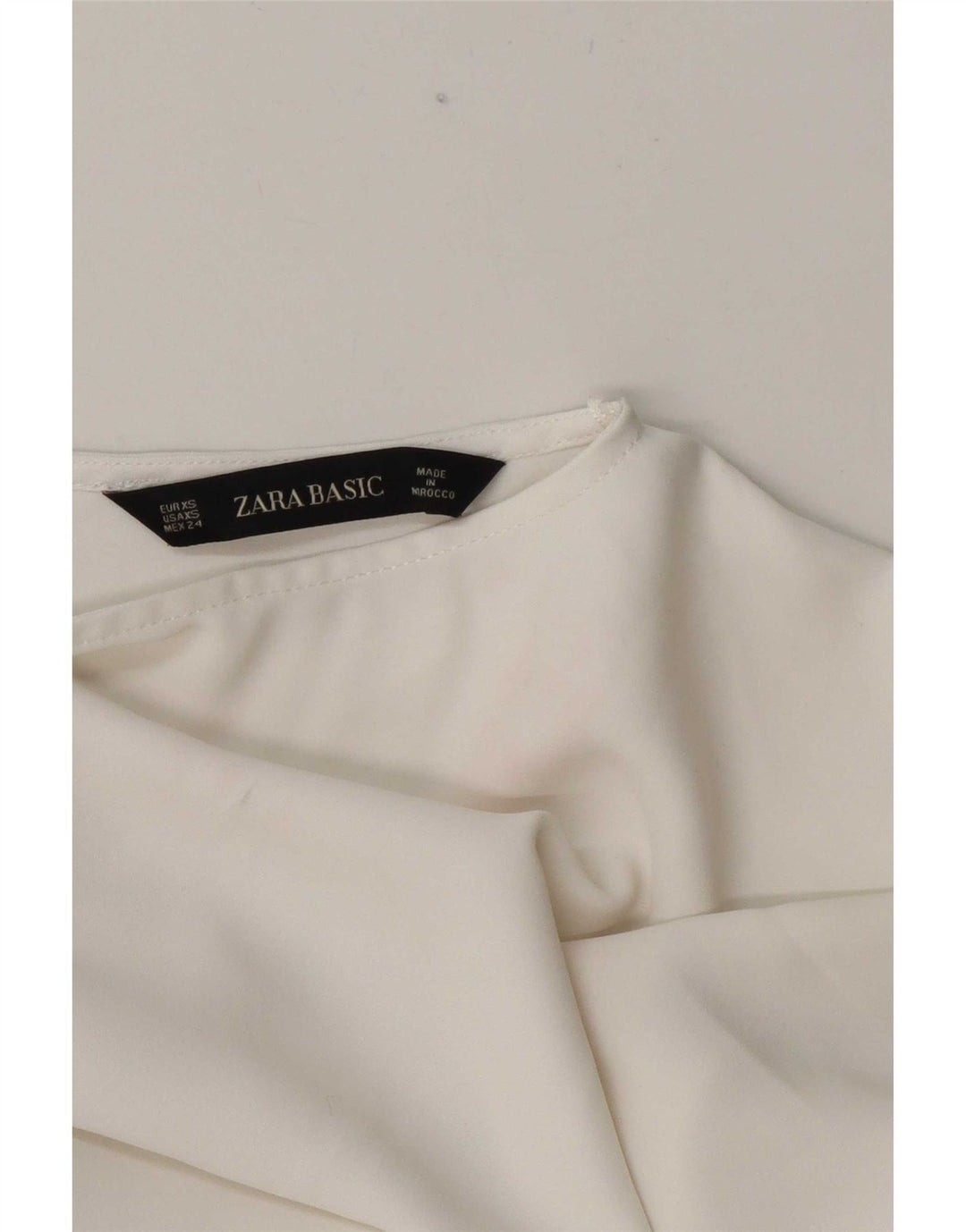 Zara Dame Oversized Bluse Top UK 6 XS White Colourblock