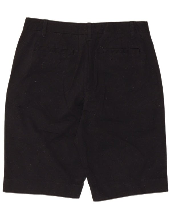 Marks & Spencer Chino Shorts til kvinder UK 12 Medium W30 Sort Bomuld