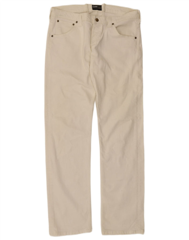 Lee Dame Powell Jeans W36 L33 Hvid Bomuld