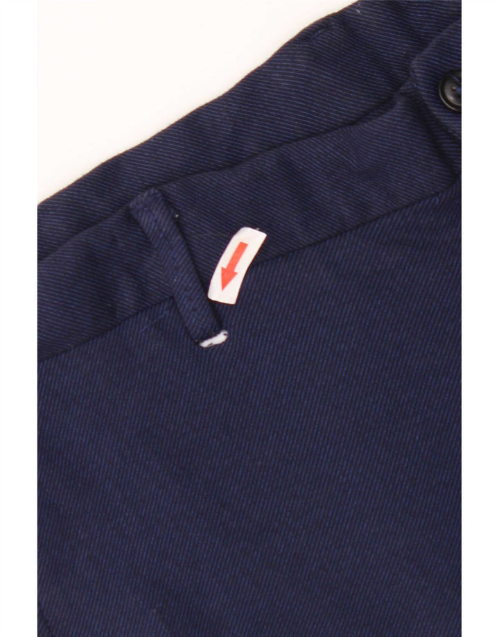 Zara Herre Chino Shorts EU 42 Large W32 Navy Blue Viscose