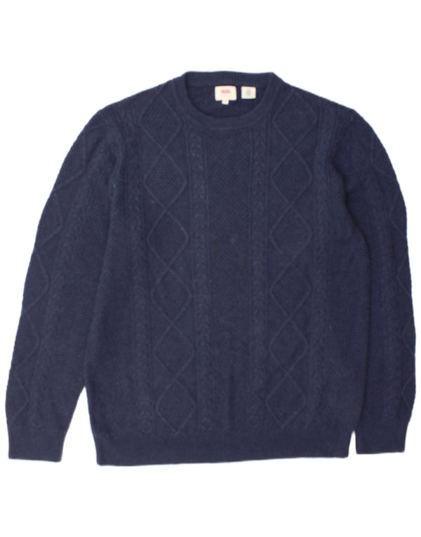 Levi's Herre sweater med rund hals XL marineblå bomuld
