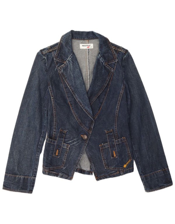 Vintage Dame Denim 1 Knap Blazer Jacket UK 10 Small Blue