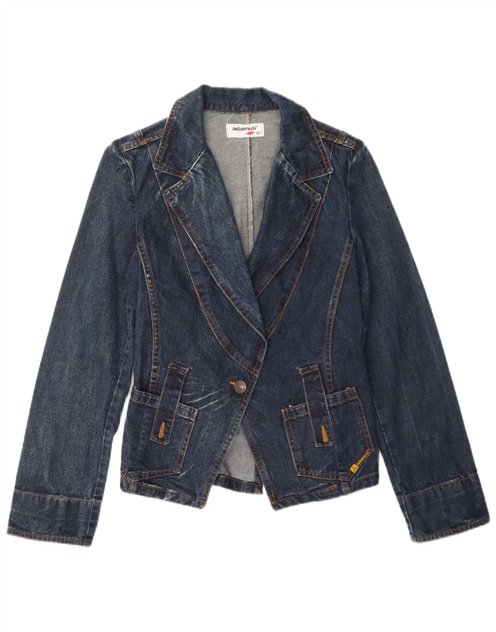 Vintage Dame Denim 1 Knap Blazer Jacket UK 10 Small Blue