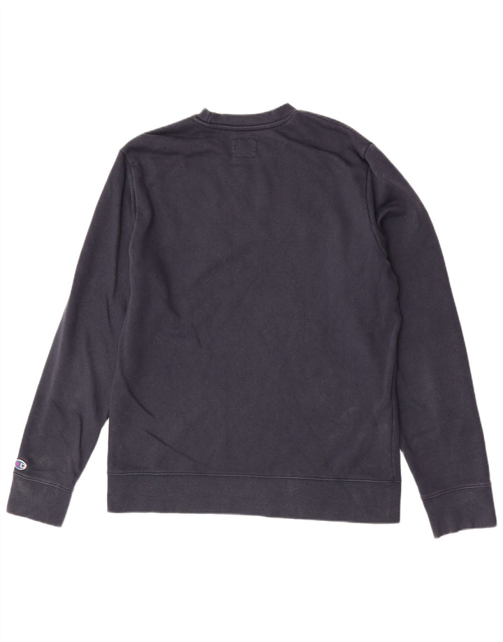 Champion Herre Grafisk Sweatshirt Jumper Medium Navyblå Bomuld