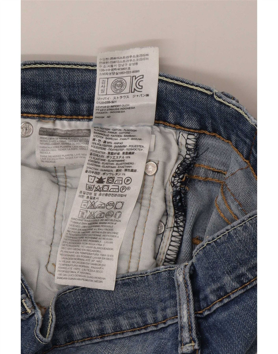 Levi's Herre 511 Slim Jeans W30 L34 Blå Bomuld