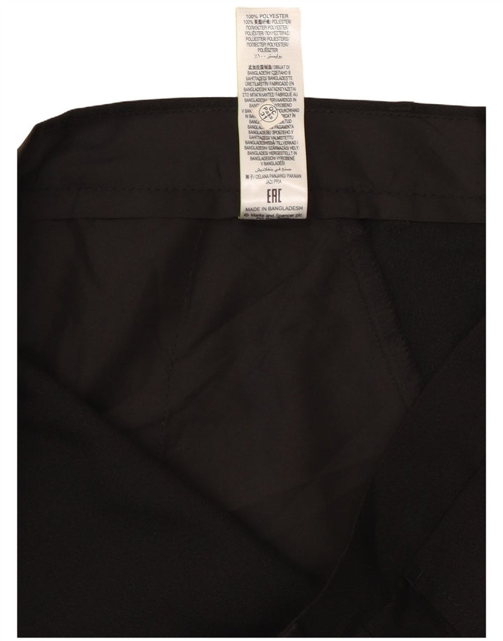 Marks & Spencer Straight Chino-bukser til mænd W34 L29 Sort polyester
