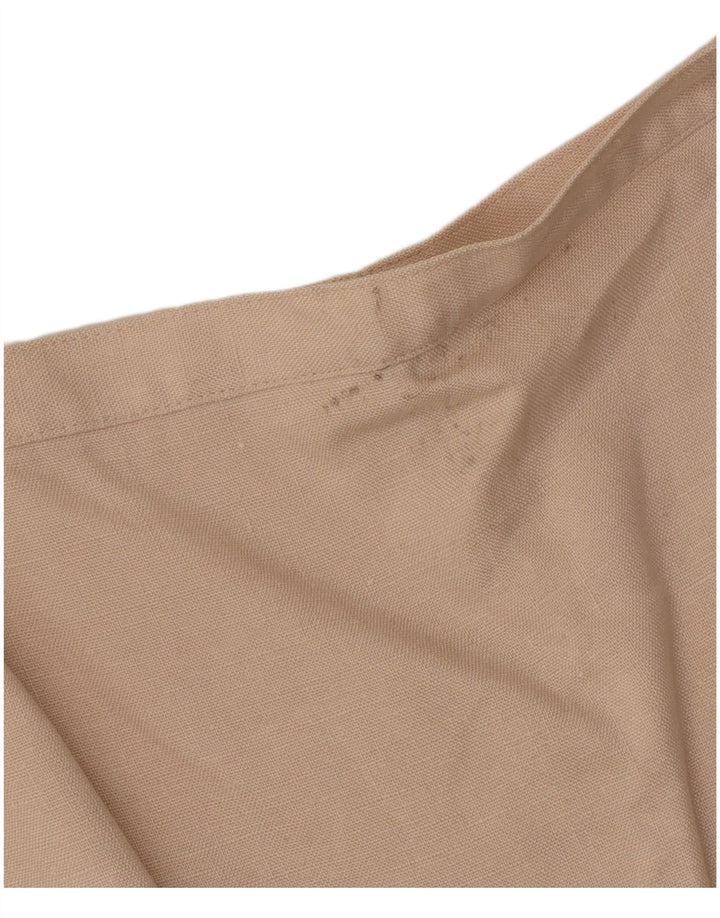 Vintage dame dobbeltradet 2-delt nederdelsæt UK 12 Medium W30 Beige