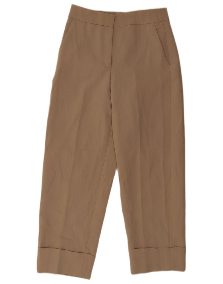 Zara Lige jakkesæt til kvinder Medium W28 L27 Beige Polyester