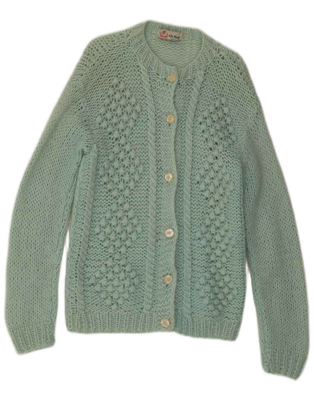 Alta Moda Dame Cardigan Sweater UK 12 Medium Green