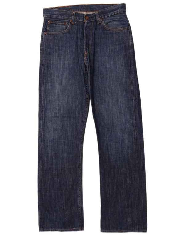 LEVI'S Herre 210 Straight Jeans W32 L34 Marineblå Bomuld