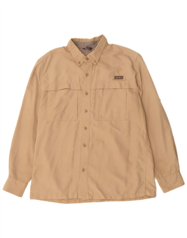 Eddie Bauer Herreskjorte Stor Beige Polyester