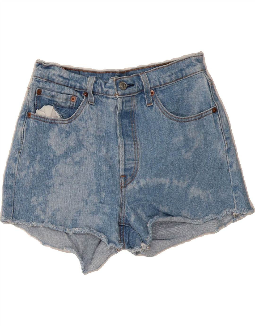 LEVI'S Womens 501 Acid Wash Denim Shorts W28 Medium  Blue Cotton Vintage Levi's and Second-Hand Levi's from Messina Hembry 