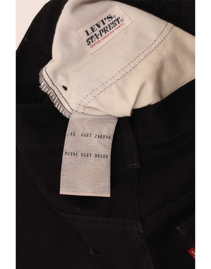 Levi's Straight Jeans til mænd W34 L34 Sort bomuld
