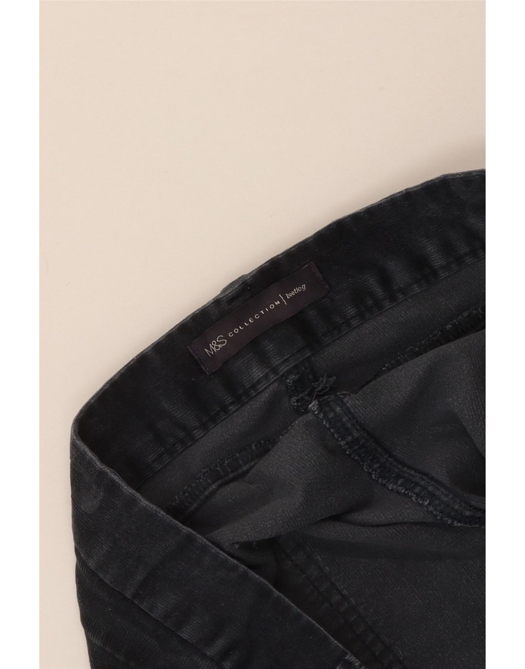 Marks & Spencer Dame Bootcut Corduroy Bukser W40 L33 Navy Blue