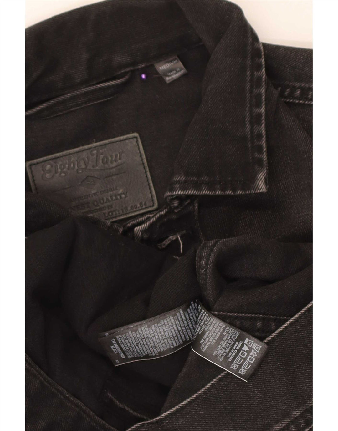 Marks & Spencer Herre denimjakke UK 38 Medium Sort Bomuld