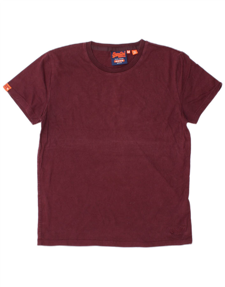 Superdry Herre T-shirt Top Medium Bourgogne Bomuld
