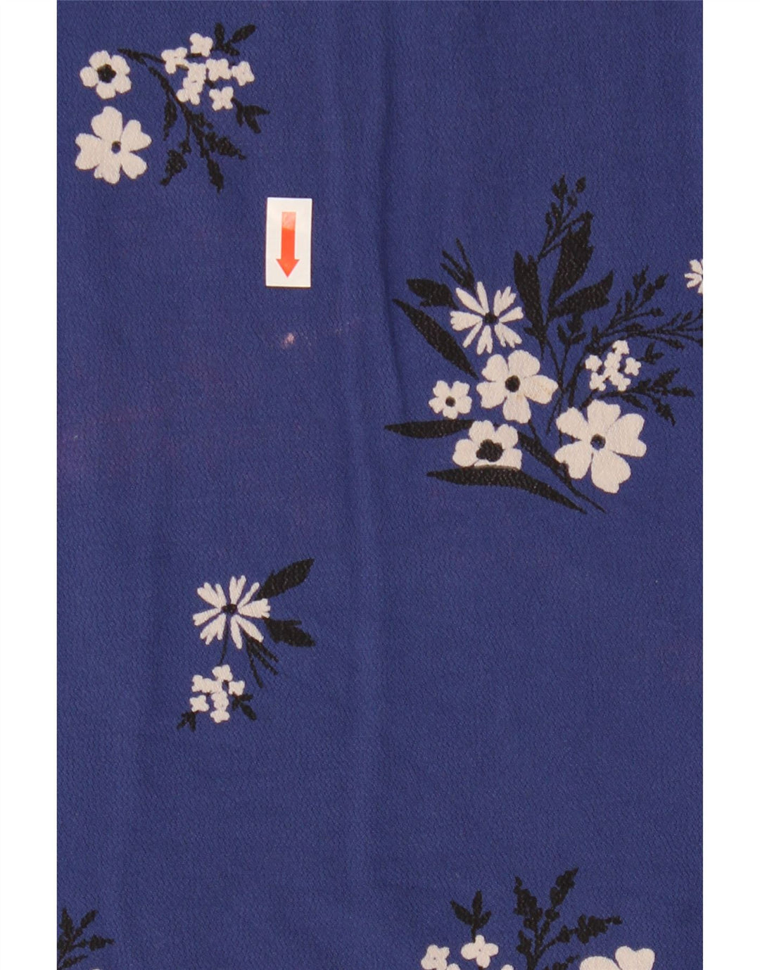 Marks & Spencer Dame Langærmet Bluse Top UK 12 Medium Navy Blue Floral