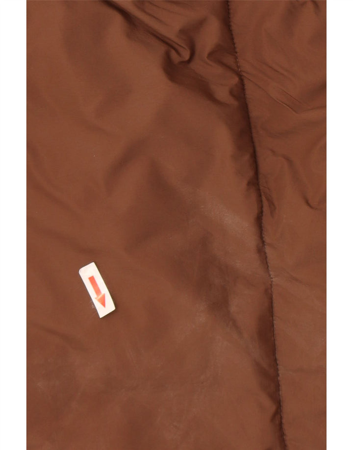 Zara Dame Oversized Polstret Frakke UK 10 Lille Brun Nylon