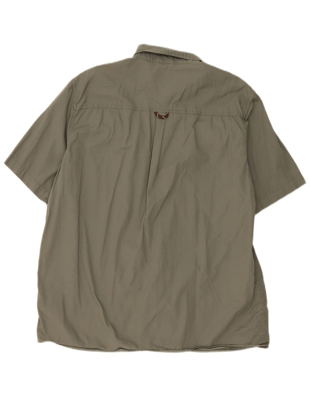 Wrangler Kortærmet Herreskjorte Stor Khaki Bomuld