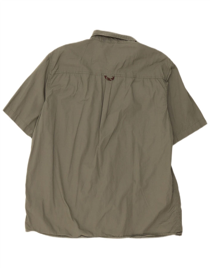 Wrangler Kortærmet Herreskjorte Stor Khaki Bomuld