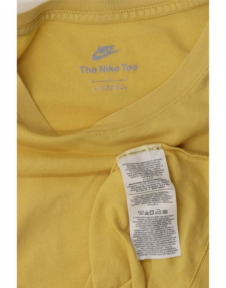 Nike T-shirt top til mænd, stor gul bomuld