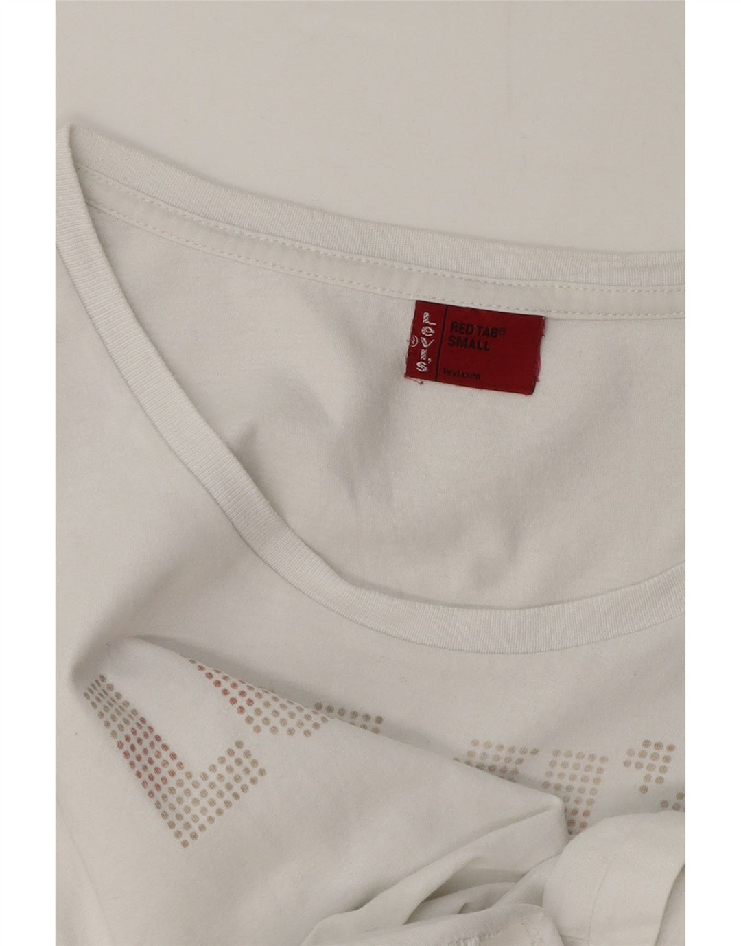Levi's Dame Grafisk T-Shirt Top UK 10 Small White
