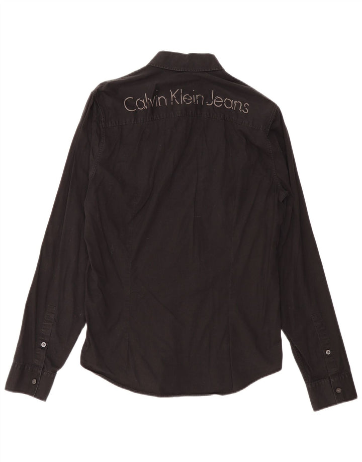 Calvin Klein Herreskjorte Medium Sort Bomuld